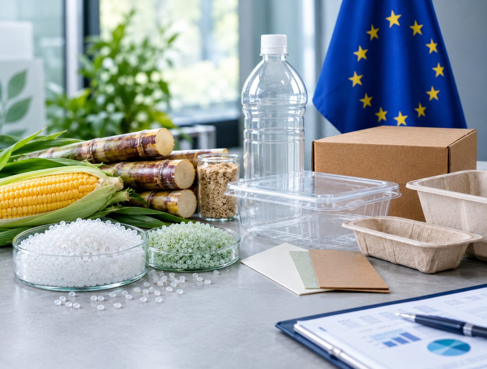 Bio-based plastic packaging and renewable feedstocks such as corn and sugarcane under the PPWR
